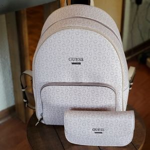 Guess backpack and matching wallet.